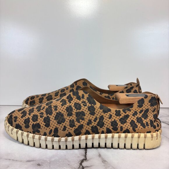 Ilse Jacobsen Tulip 139 Cheetah Print Perforated Slip On Shoes Womens Sz 42 READ - Picture 3 of 8